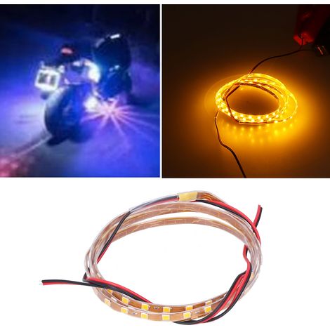 Bande lumineuse LED étanche de 90 cm pour voitures et motos (recommandée pour l'Asie du Sud-Est) - Lumière orange (1/5)