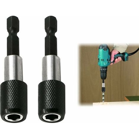 Porte Embout Magnetique,Porte Embout Visseuse a Choc,Hex Tige Porte-embout de Tournevis Magnétique,Hex Tige Porte-embout de Tournevis,Tournevis Rallonge Tige Hexagonal,Porte-Embouts Pivotant, (1/4)