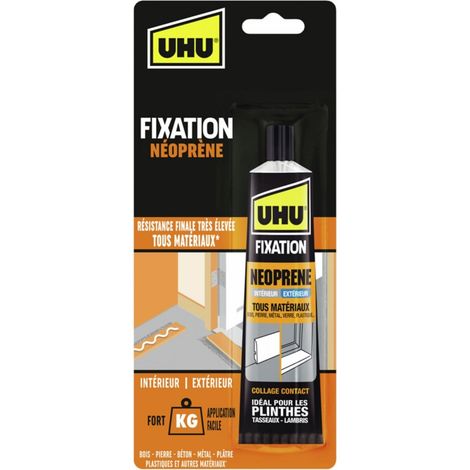 Fixation Néoprène - Colle Extra Forte Et Rapide - Fixation Solide Tous Matériaux : Bois, Plâtre, Béton, Métal, Pierre - Intérieur/Extérieur - Beige - Tube 125 g (1/5)