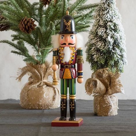 1 Figurine Casse-Noisette, Bois, 30cm, Décoration Noël, Style Européen, Intérieur (1/4)