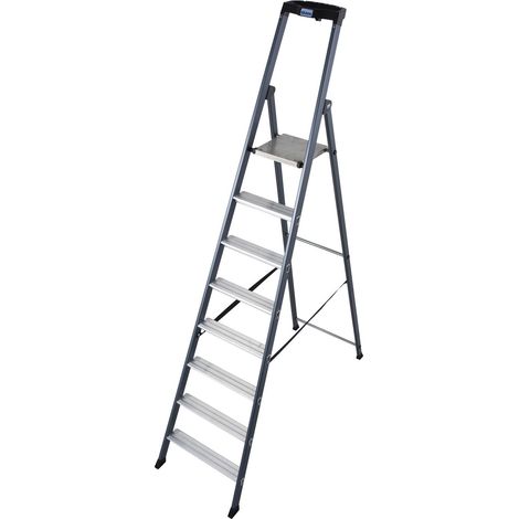 Krause SePro S Stufenstehleiter eloxiert 8 Stufen (1/5)