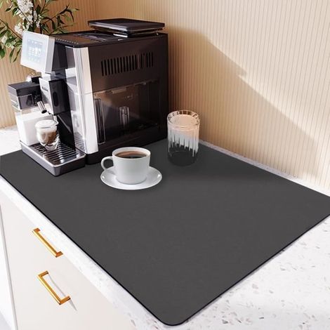Tapis Egouttoir V aisselle,50×40 cm Tapis de Drainage de Cuisine Super Absorbant, Tapis égouttoir Vaisselle Absorbant-Ywey (1/5)