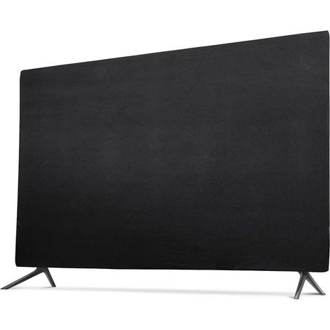 Funda protectora para TV de interior - Tejido elástico suave - Protector de pantalla de 64 pulgadas, color negro - Compatible con la mayoría de marcas de televisores y monitores. (1/5)
