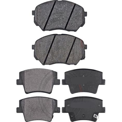 KIT PASTIGLIE FRENO ANTERIORI E POSTERIORI compatibile con HYUNDAI TRAJET (FO) / PASTIGLIE FRENANTI AUTO OEM FDB1605,FDB1606 / SOSTITUZIONE DIRETTA / BASSA POLVERE / SILENZIOSO