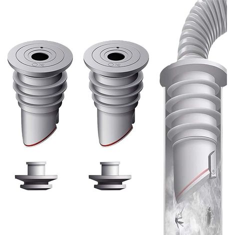 Washing Machine Hose Seal, 2 Pieces 35-40 mm Grey Anti-Odour Stopper Washing Machine Drain Hose Seal Stopper Drain Hose Deodorant for Home (1/5)