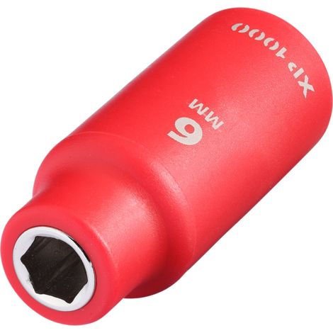 Draper 18710 XP1000 VDE Socket, 1/4"" Sq. Dr., 6mm (1/2)