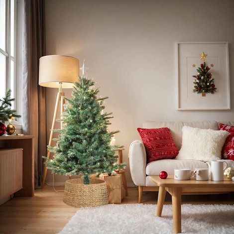 Collier de sapin de Noël Marron 60 x 60 x 22 cm Jacinthe d'eau vidaXL (1/5)
