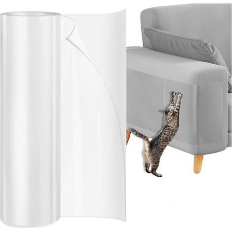 30 cm x 270 cm Petslucent Kratzschutzfolie für Katzensofas – Kratzschutzfolie für Katzensofas, transparenter Aufkleber für Möbel, Türen, Wände, Sofas und Teppiche (1/5)