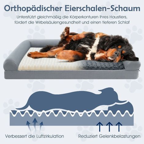 Panier orthopedique pour chien xxl gris soutien articulaire antiderapant