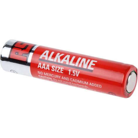 Pile AAA RS PRO Alcaline 1.5V ( Prix pour Paquet de 20 )
