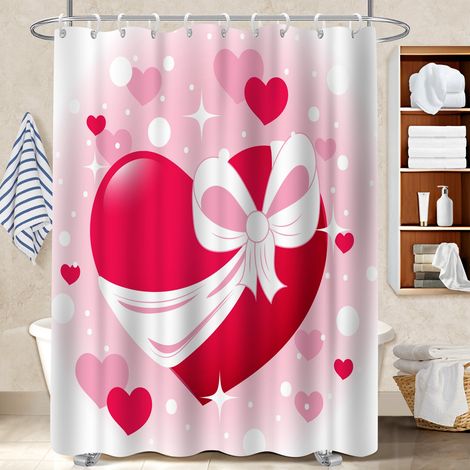 Rideau de bain en polyester 180x180 avec 12 œillets rideau séchage rapide pour décoration salle de bain (1/5)