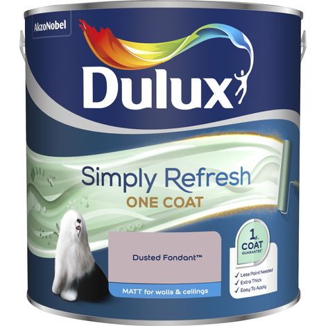 Dulux Simply Refresh One Coat Matt Emulsion Paint - 2.5L - Dusted Fondant