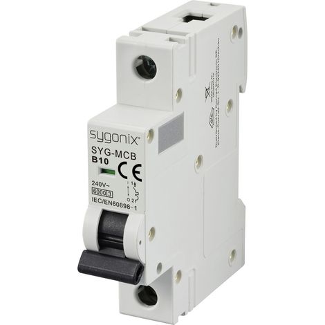 Sygonix SY-6440876 SYG-MCB 1P/B10/6KA Leitungsschutzschalter    1polig 10 A  240 V/AC (1/5)