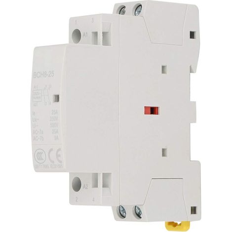 Contactor 2P 25A 220V/230V AC 2NO 50/60Hz DIN Rail Mounting for Electrical Installations (1/5)