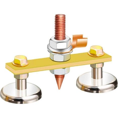 Pince de fixation pour fil de terre à double tête, support de soudage électrique (1/5)
