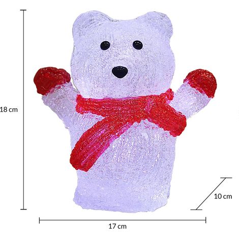 Led polar bear figure battery operated indoor use