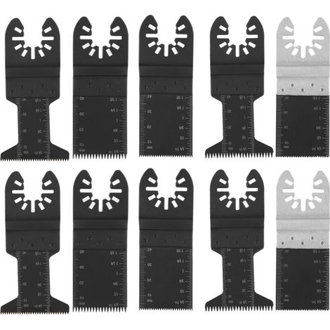Jeffergarden 10 lames de scie oscillantes tranchantes, outil polyvalent, résistant à l'usure et durable, peut couper le bois, le plastique, le métal tendre, etc. (1/5)