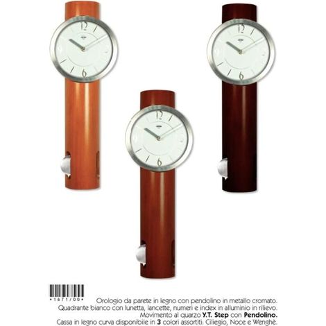 Orologio da Parete in legno con pendolo in legno 3 Colori (1/2)