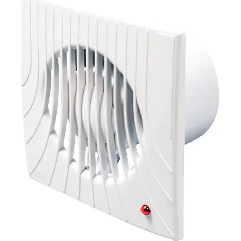 Extracteur d'air hygrostat temporisé Excel 100mm – Débit max 98m3/h – Corps ABS blanc – Niveau sonore 35.7dB(A) à 3m – Autogyre