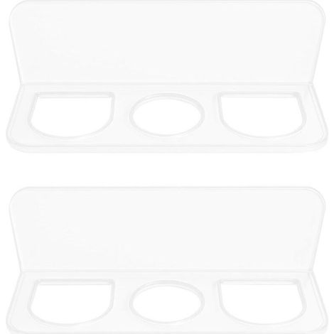Set di 2 porta pettini da bagno, porta spazzole per capelli, contenitore per accessori, organizer per strumenti per capelli con tre fori, porta strumenti a caldo da parete
