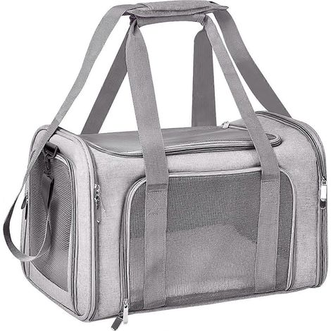 Sac à dos extensible pour chien/chat, grand sac pour chat, respirant, ouverture à quatre voies, sac de voyage respirant pour chien de taille moyenne (1/5)
