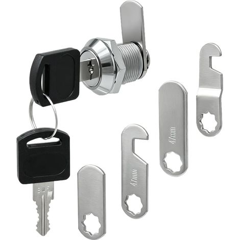 Serrure de boîte aux lettres de sécurité de 16 mm avec 2 clés, serrure de boîte à outils et 5 plaques de verrouillage différentes (1/5)