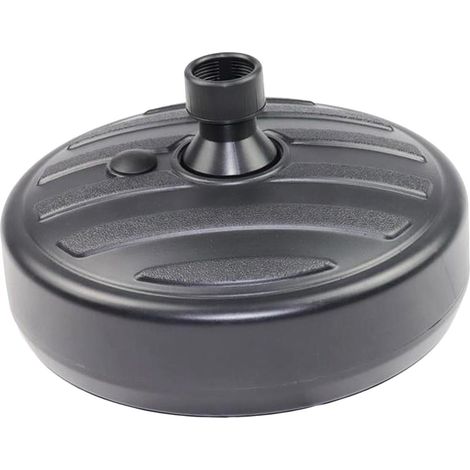 Support Pour Parasol - Base Remplissable À Eau Ou Sable - Pour Terrasse Balcon Jardin - Compatible Avec Mât De 35 Mm - Noir (1/5)