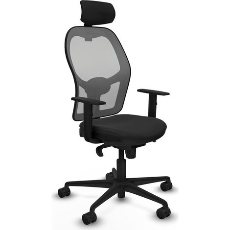 Sedia Ufficio con Poggiatesta Jorquera Piqueras y Crespo 1D036N2 Nero (1/5)