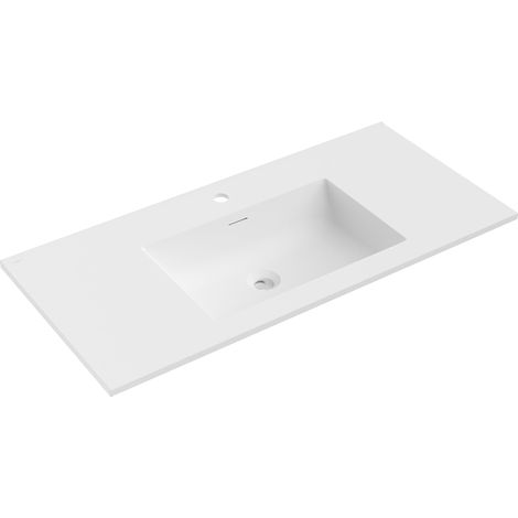 Mexen Otis lavabo incassato nel piano 101 x 46,5 cm, bianco opaco - 25181001 (1/3)