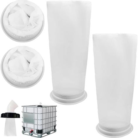 Nylon IBC Filter Water Treatment IBC Reusable Mesh Cover Filters, 200 Mesh Washable Nylon Rainwater Filter (1/5)