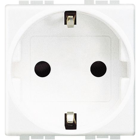 Base 2P + T Connexion à vis Livinglight Blanc 2 modules N4141