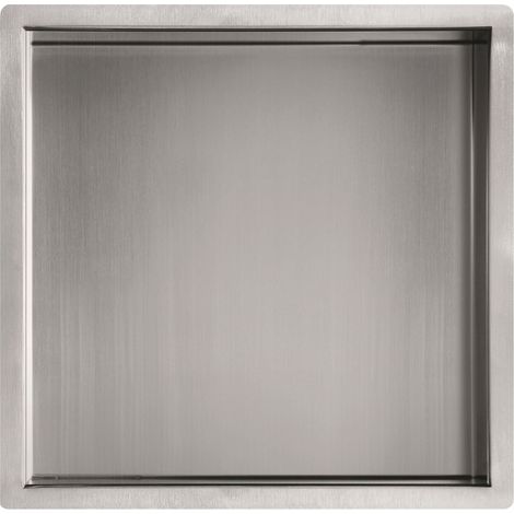 JTP Inox Square Shower Niche 300mm H x 300mm W - Stainless Steel (1/3)