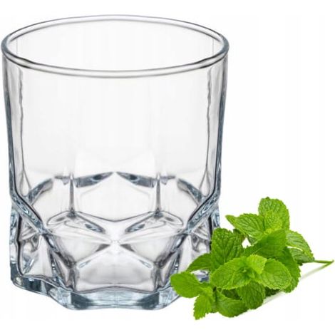 Vaso bajo para whisky y bebidas 320ml 9x8cm transparente (1/2)