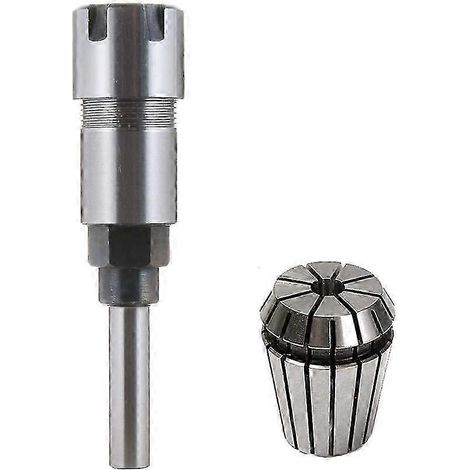 Rallonge de mandrin pour fraiseuse CNC avec queue de 6,35 mm (1/4 pouce), adaptateur de mandrin ER16 et jeu de pinces de serrage de 6,5 mm pour machine-outil de fraisage et de tournage. (1/5)