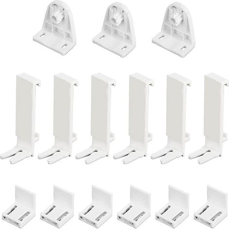 Kit de 15 pièces pour la pose de stores plissés, support de fixation pour stores enrouleurs, accessoires de fixation pour rideaux