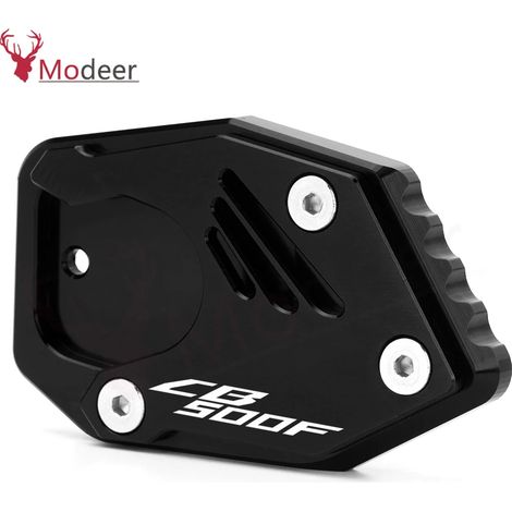 (Noir) Compatible avec Honda CB500F CB 500F CB500 F 2013-2021 - Béquille latérale/de pied - Extension/Plaque de support maxpower (1/4)