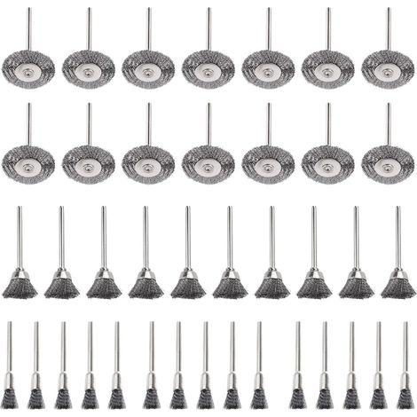 Brosse Metallique pour Rotatifs Outils Accessoires 45pcs (1/5)