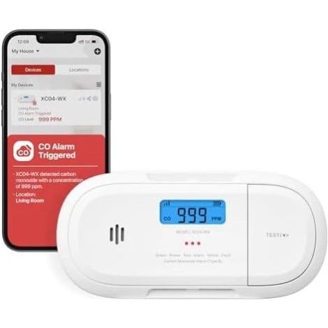 X-Sense XC04 WX detector de monóxido de carbono blanco
