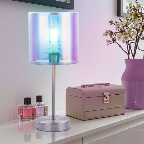Lampada da tavolo in tessuto illuminazione camera da letto soggiorno lettura luce notturna lampada multicolore Globo 15260T