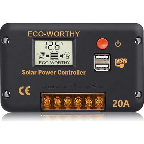 Controlador solar PWM Carga de paneles solares universal Totalmente automático (1/5)
