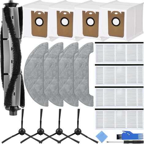 Ersatzteile Set für Laresar L6 Pro, für Honiture Q6 Pro, für Airrobo T10+, für Imou L11 Pro, für Neabot N2 Staubsauger, 1 Hauptbürste 4 Seitenbürsten 4 HEPA-Filter 4 Wischmopp 4 Staubbeutel (1/5)