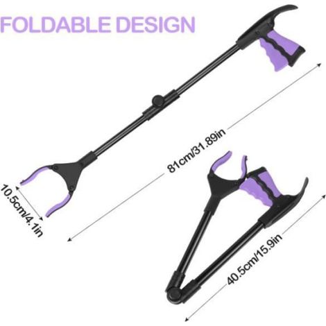 Pince Télescopique - 81 Cm - Ramasse Objet Avec Aimant - Pince Pliable - Chausse-Pied Inclus (1/4)
