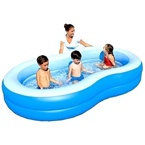 piscine gonflable bleu famille Lounge jardin (1/3)