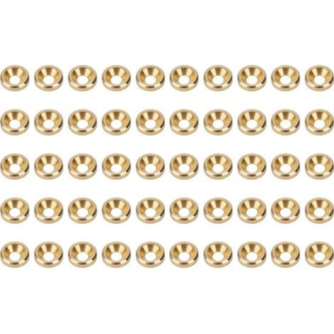 Rondelle à vis fraisée CNC, joint à tête plate en cuivre pur, fournitures industrielles M5 50 pièces (1/5)