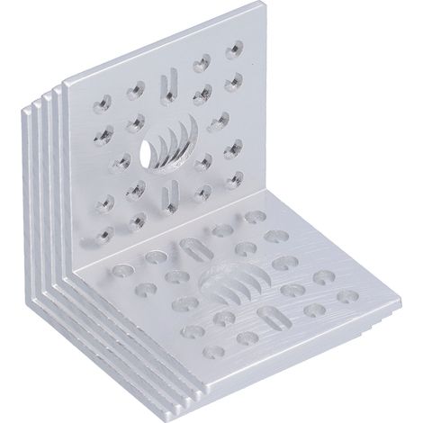 5 Stück L-förmige Halterungen aus Aluminiumlegierung, 90-Grad-Winkel, 48 x 48 mm, Servo-Montagehalterungen (1/5)