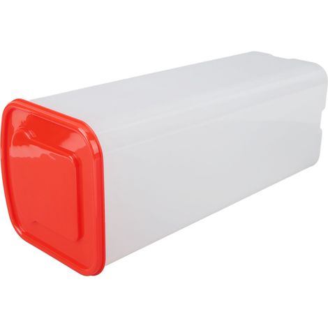 Boîte à pain de conservation grande capacité, hermétique, idéale pour un usage domestique ou professionnel (rouge). (1/5)