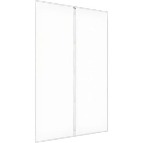 Moustiquaire - Rideau magnétique pour portes - Blanc - 110 x 220 cm - Ajustable - Fixation magnétique (1/4)