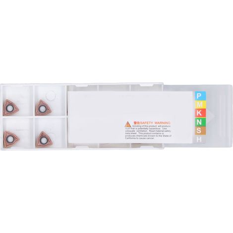 Lot de 10 plaquettes de tournage en carbure WCMX050308FX, outil de coupe CNC pour fraisage et tour, kit de remplacement pour tour à métaux. (1/5)