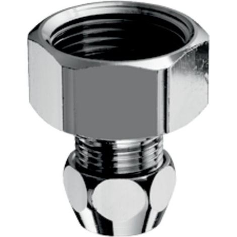 Schell Wasserzähler-Verschraubung Plombiervorrichtung, DN 10 G 3/8" Verschraubung DN 20 G 3/4" IG, Chrom (1/3)