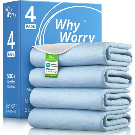 Waterproof Mattress Protector 86 x 91 cm, Absorbent Mattress Cover for Incontinence, Machine Washable Bed Mat, Reusable Protection for Adult (1/5)